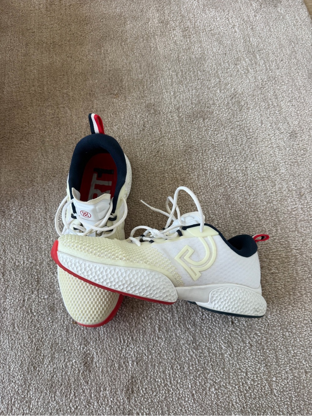 G/FORE QRT1 Cream & Red Lightweight Court Shoes Size 10.5